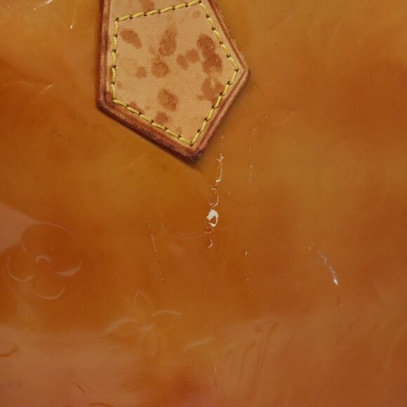 LOUIS VUITTON Monogram Vernis Houston Hand Bag Beige M91004 LV Auth BD945 - Picture 14 of 16